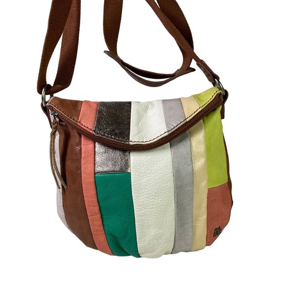 The Sak Handbags - the sak Iris pastel colorblock leather crossbody shoulder bag spring summer med